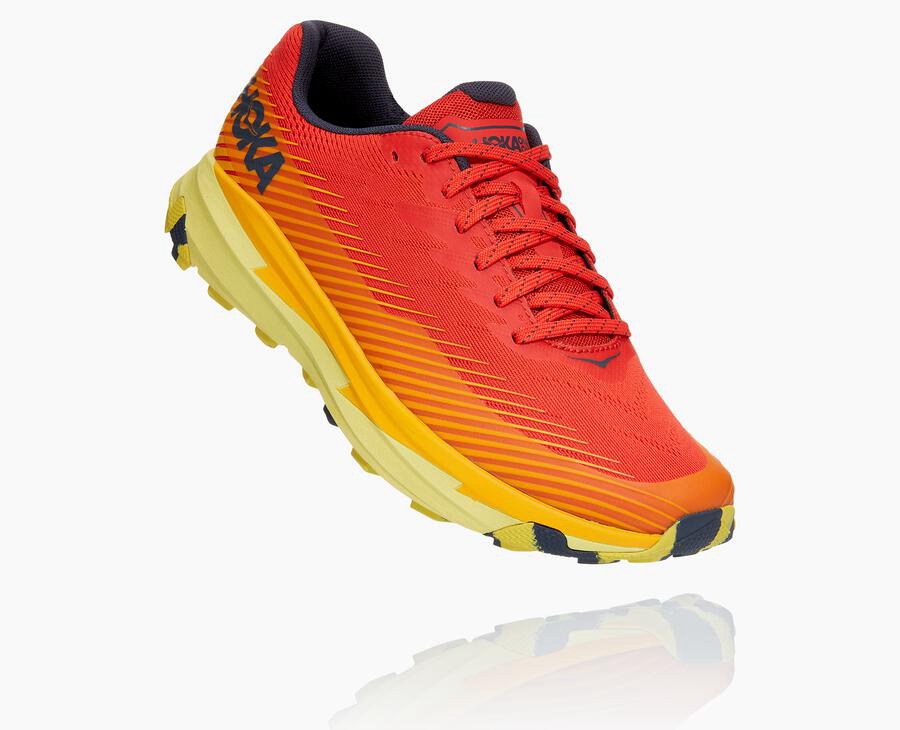 Hoka One One Trail Schoenen Heren - Torrent 2 - Rood - OC3826054